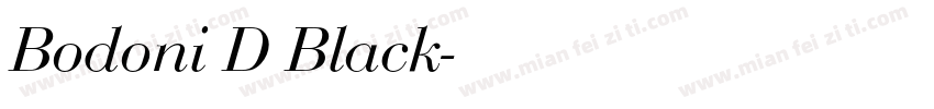 Bodoni D Black字体转换